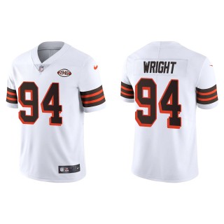 Men's Browns Alex Wright White 2022 NFL Draft 1946 Collection Limited Jersey