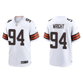 Men's Browns Alex Wright White 2022 NFL Draft Game Jersey