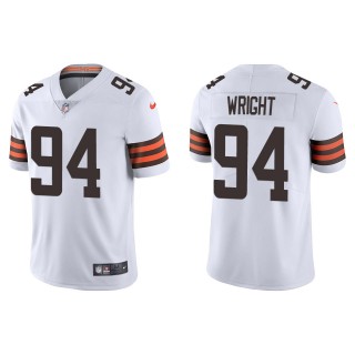 Men's Browns Alex Wright White 2022 NFL Draft Vapor Limited Jersey