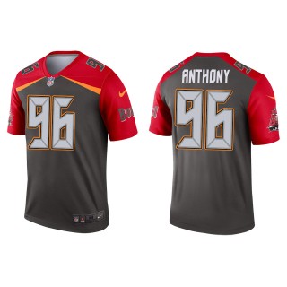 Men's Buccaneers Andre Anthony Pewter 2022 NFL Draft Inverted Legend Jersey