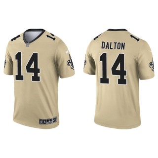 Men's New Orleans Saints Andy Dalton Gold Inverted Legend Jersey