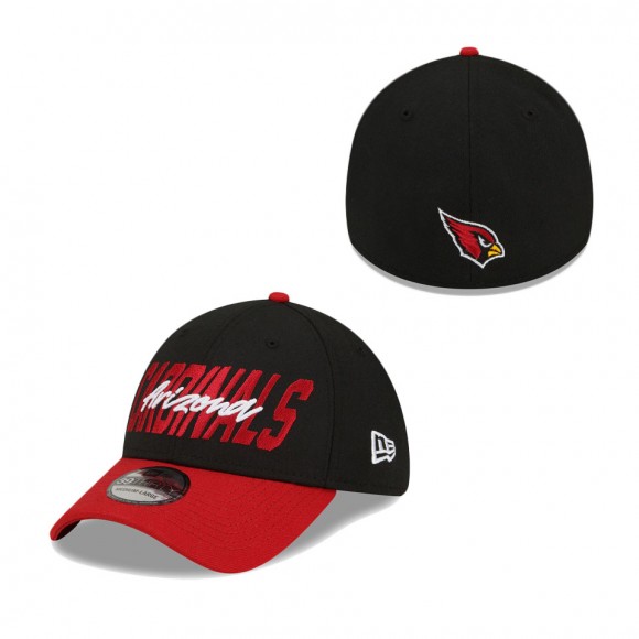 Arizona Cardinals Black Cardinal 2022 NFL Draft 39THIRTY Flex Hat