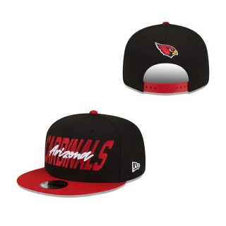 Arizona Cardinals Black Cardinal 2022 NFL Draft 9FIFTY Snapback Adjustable Hat