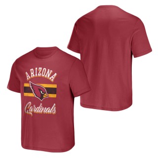 Men's Arizona Cardinals NFL x Darius Rucker Collection by Fanatics Cardinal Stripe T-Shirt