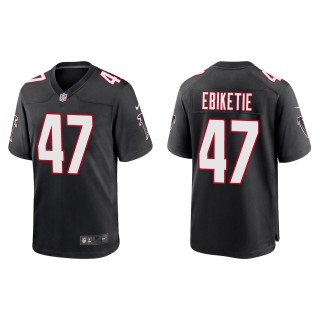 Men's Falcons Arnold Ebiketie Black Throwback Game Jersey