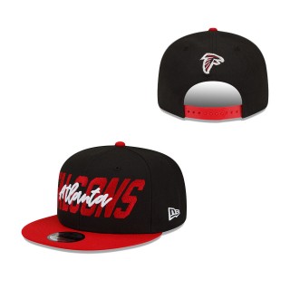 Atlanta Falcons Black Red 2022 NFL Draft 9FIFTY Snapback Adjustable Hat
