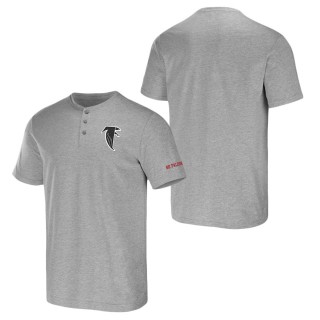 Men's Atlanta Falcons NFL x Darius Rucker Collection by Fanatics Heather Gray Henley T-Shirt