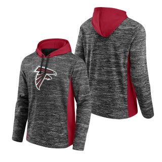 Men's Atlanta Falcons Fanatics Branded Heathered Charcoal Red Instant Replay Pullover Hoodie