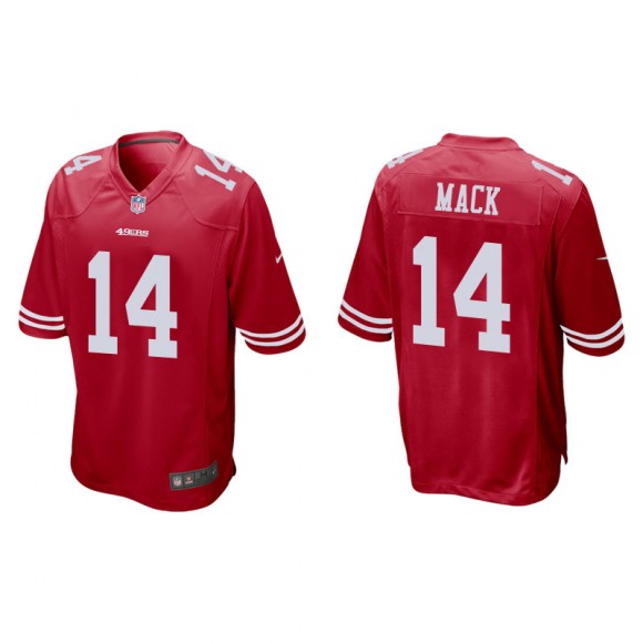 Men's San Francisco 49ers Austin Mack Scarlet Game Jersey