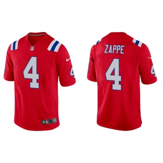 Men's New England Patriots Bailey Zappe Red Alternate Game Jersey