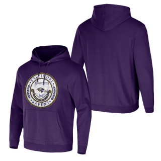 Men's Baltimore Ravens NFL x Darius Rucker Collection by Fanatics Purple Washed Pullover Hoodie
