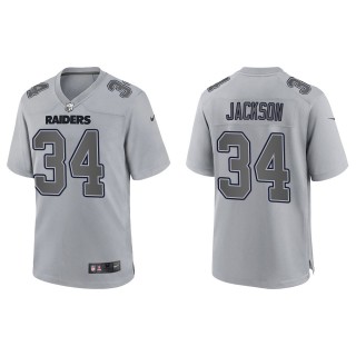 Men's Bo Jackson Las Vegas Raiders Gray Atmosphere Fashion Game Jersey