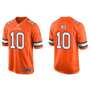 Broncos Bo Nix Orange Alternate Game Jersey