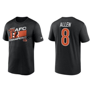 Brandon Allen Bengals 2021 AFC Champions Iconic Men's Black T-Shirt