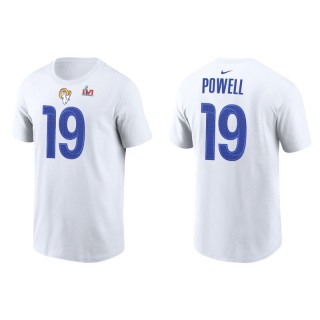 Brandon Powell Rams Super Bowl LVI  Men's White T-Shirt