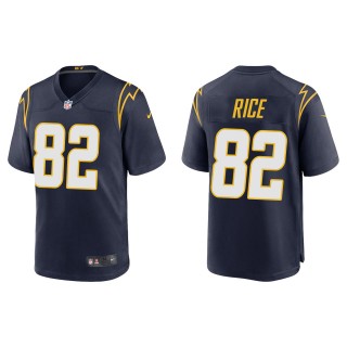 Chargers Brenden Rice Navy Alternate Game Jersey