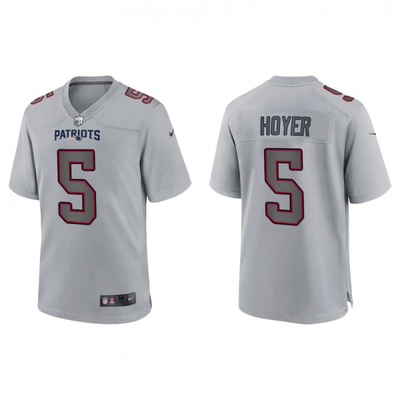 Men's Brian Hoyer New England Patriots Gray Atmosphere Fashion Game Jersey