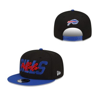 Buffalo Bills Black Royal 2022 NFL Draft 9FIFTY Snapback Adjustable Hat
