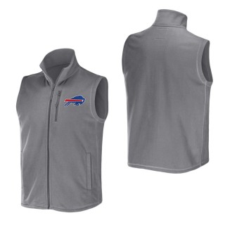 Men's Buffalo Bills NFL x Darius Rucker Collection by Fanatics Gray Polar Fleece Full-Zip Vest