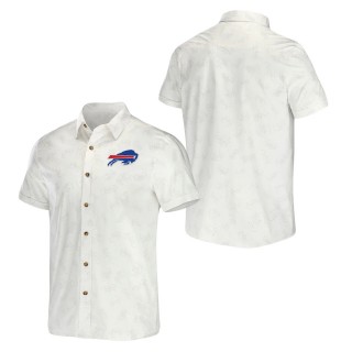 Men's Buffalo Bills NFL x Darius Rucker Collection by Fanatics White Woven Button-Up T-Shirt