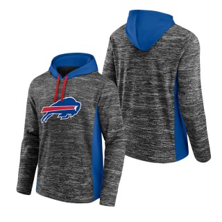 Men's Buffalo Bills Fanatics Branded Heathered Charcoal Royal Instant Replay Pullover Hoodie
