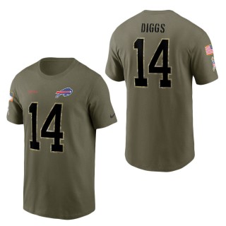 Men's Buffalo Bills Stefon Diggs Olive 2022 Salute To Service Name & Number T-Shirt
