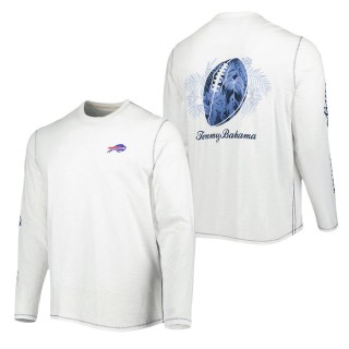 Men's Buffalo Bills Tommy Bahama White Laces Out Billboard Long Sleeve T-Shirt