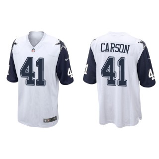 Cowboys Caelen Carson White Alternate Game Jersey