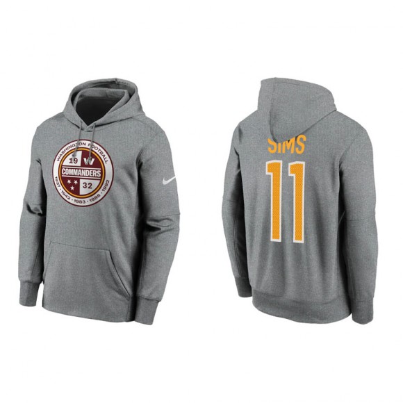 Cam Sims Commanders Therma Pullover Men's Charcoal Hoodie