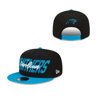 Carolina Panthers Black Blue 2022 NFL Draft 9FIFTY Snapback Adjustable Hat