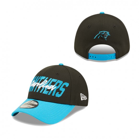 Carolina Panthers Black Blue 2022 NFL Draft 9FORTY Adjustable Hat