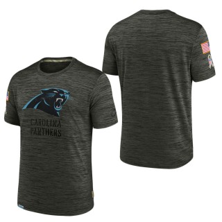 Men's Carolina Panthers Brown 2022 Salute to Service Velocity Team T-Shirt