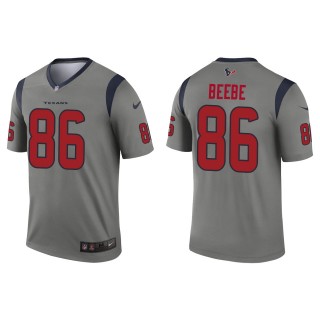 Men's Houston Texans Chad Beebe Gray Inverted Legend Jersey