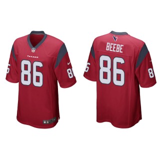 Men's Houston Texans Chad Beebe Red Game Jersey
