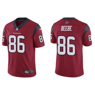 Men's Houston Texans Chad Beebe Red Vapor Limited Jersey