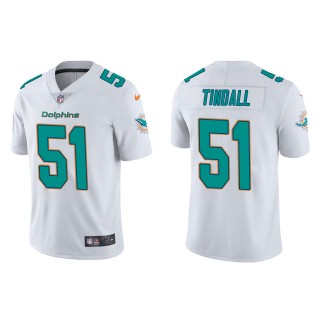 Men's Dolphins Channing Tindall White 2022 NFL Draft Vapor Limited Jersey