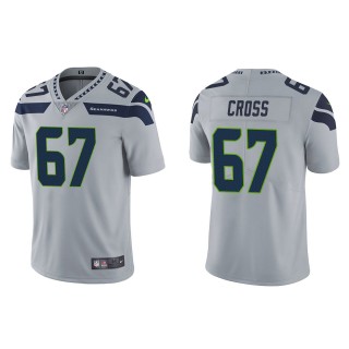 Men's Seahawks Charles Cross Gray 2022 NFL Draft Vapor Limited Jersey
