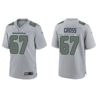 Men's Charles Cross Seattle Seahawks Gray Atmosphere Fashion Game Jersey