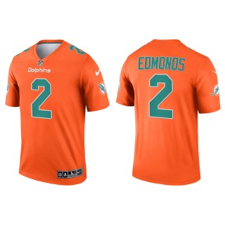 Men's Dolphins Chase Edmonds Orange Inverted Legend Jersey