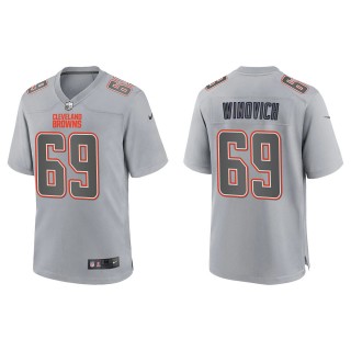 Men's Chase Winovich Cleveland Browns Gray Atmosphere Fashion Game Jersey