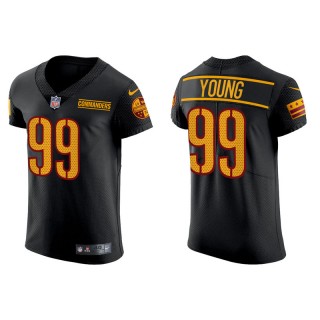 Chase Young Commanders Elite  Men's Black Jersey