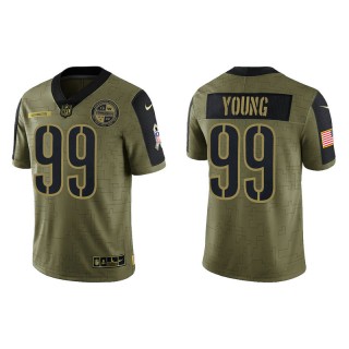 Chase Young Commanders Salute to Service Limited Men's Olive Jersey