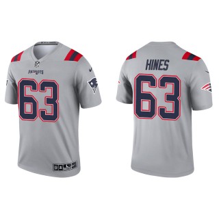 Men's New England Patriots Chasen Hines Gray Inverted Legend Jersey