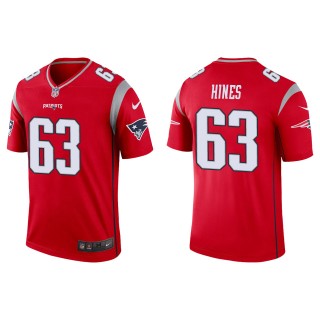 Men's New England Patriots Chasen Hines Red Inverted Legend Jersey