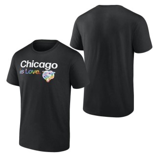 Men's Chicago Bears Fanatics Branded Black City Pride Team T-Shirt