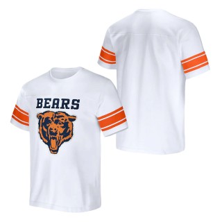 Men's Chicago Bears NFL x Darius Rucker Collection by Fanatics White Football Striped T-Shirt