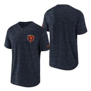 Men's Chicago Bears NFL x Darius Rucker Collection by Fanatics Navy Slub Henley T-Shirt