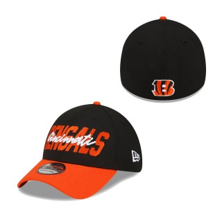 Cincinnati Bengals Black Orange 2022 NFL Draft 39THIRTY Flex Hat
