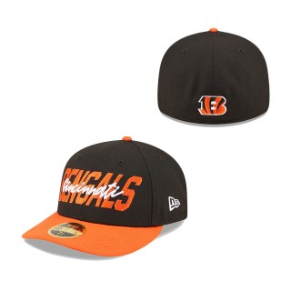 Cincinnati Bengals Black Orange 2022 NFL Draft Low Profile 59FIFTY Fitted Hat