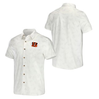 Men's Cincinnati Bengals NFL x Darius Rucker Collection by Fanatics White Woven Button-Up T-Shirt